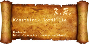 Kosztelnik Rozália névjegykártya